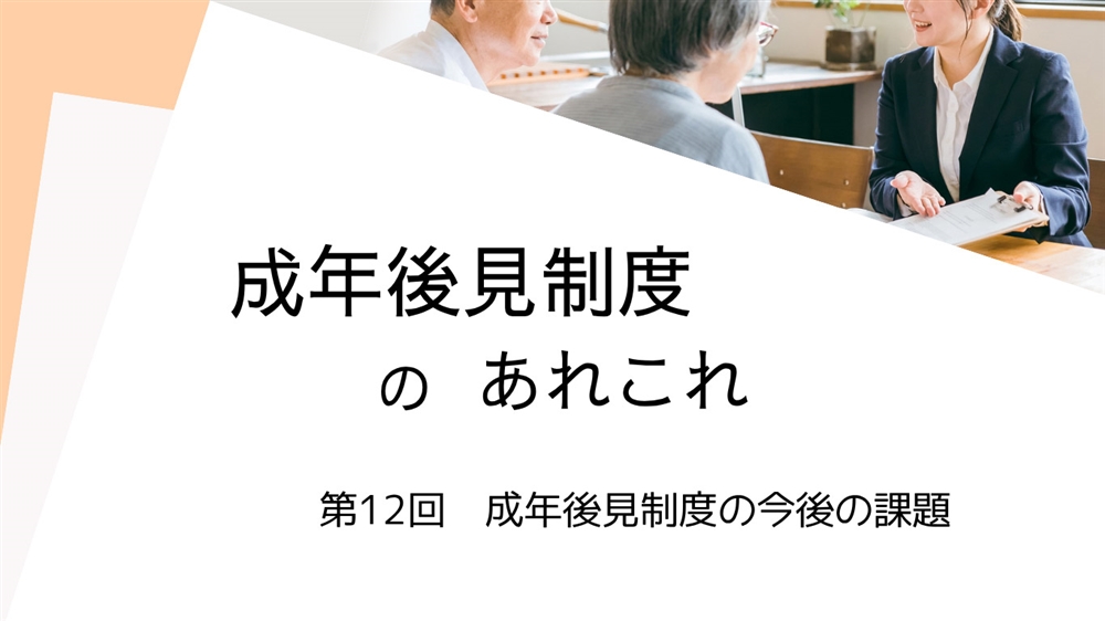 成年後見制度のあれこれ　第12回　成年後見制度の今後の課題